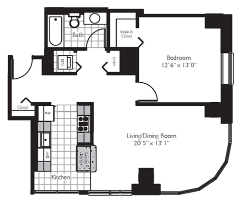 Shoreham | 1 Bed | 1 Bath | One Bedroom 02 | 815 SQ FT at Shoreham and Tides, Chicago, IL